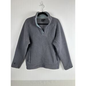 Nau Sherpa Pullover 1/4 Zip Gray Men's Small Korea Sweatshirt Jacket Warm Pocket